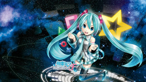 初音ミク,歌姬计划,黑丝,双马尾,VOCALOID