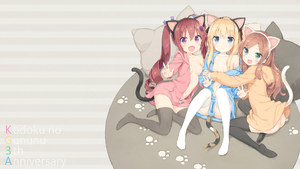 葉月ワトラ,萝莉,水無月サラミ,ぺこ,霜月ポトフ,黑丝,兽耳,露胸,No-Bra,nopan