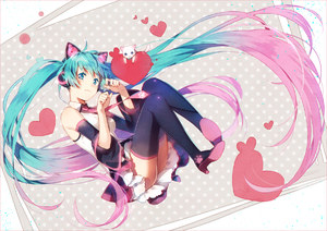 hakusai,初音ミク,黑丝,双马尾,VOCALOID