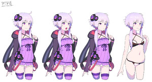 露脐,黑丝,双马尾,VOCALOID,結月ゆかり
