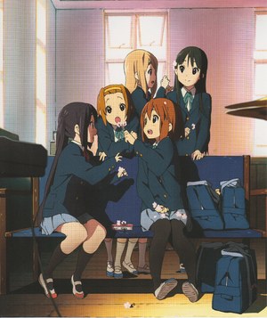 秋山澪,平沢唯,堀口悠纪子,K-ON!,琴吹紬,中野梓,黑丝,制服,田井中律