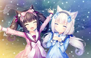黑发,猫娘,巧克力,游戏CG,萝莉,ネコぱら,sayori,双马尾