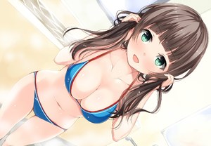 水着,泳装,海境涼,unasaka,cleavage