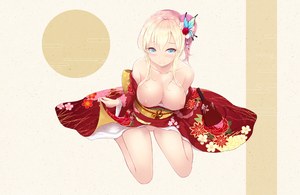 僕は友達が少ない,露胸,cait,柏崎星奈,和服,nipples,No-Bra,nopan,猫咪