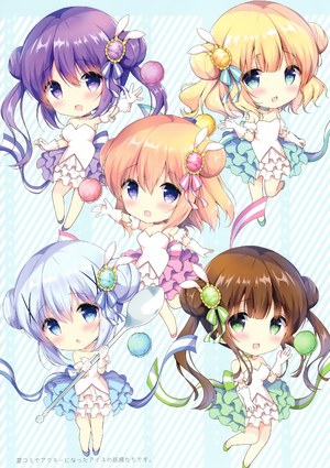 飴玉コン,チビ,礼服,请问您今天要来点兔子吗?,保登心爱,香風智乃,桐间纱路,ご注文はうさぎですか?,宇治松千夜