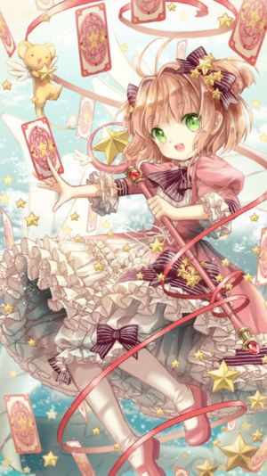 夢苺Alice,カードキャプターさくら,CLAMP,木之本桜生誕祭2017,木之本桜,さくらカード,CLIPSTUDIOPAINT,魔卡少女樱,木之本樱,kero,绿色眼,短发,笑顔
